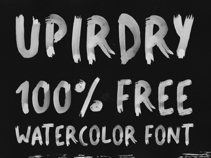 UPIRDRY Watercolor Font